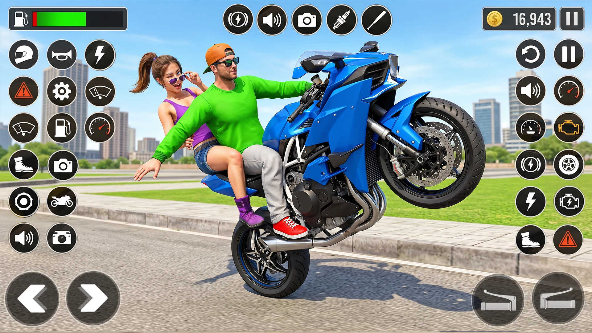 Moto Bike Wheelie Stunt Game screenshot