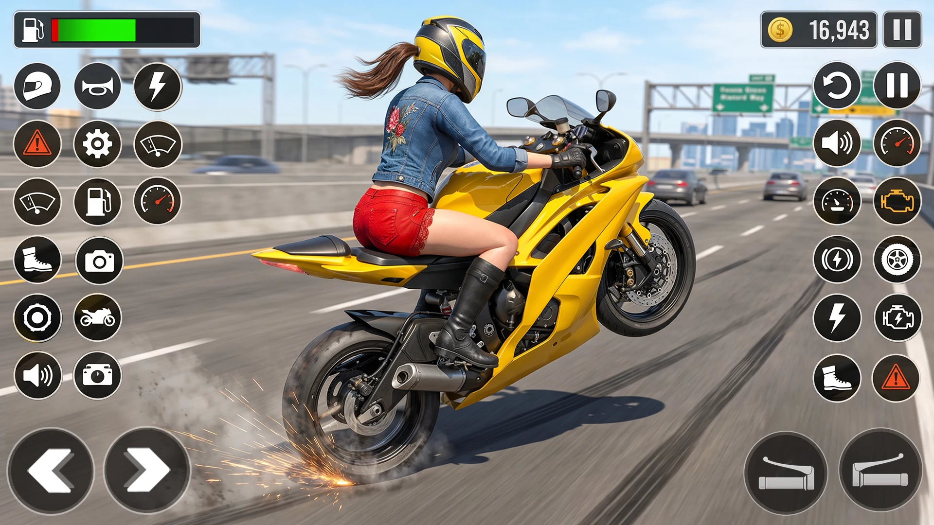 Moto Bike Wheelie Stunt Game screenshot